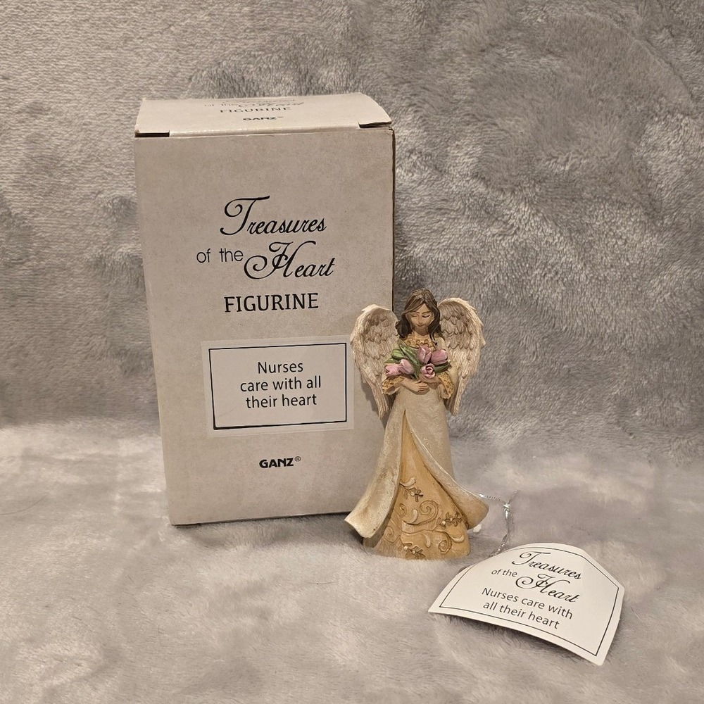 Ganz Treasures‎ of the Heart Nurse Angel Figurine Nurses Care w/ All Their Heart